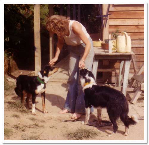Subarata greets Scobie and Scruffles